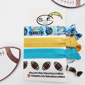 Los Angeles Chargers Football FOE Hairtie/Bracelet Set