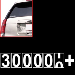 300K 300,000 Mile Window Sicker Vinyl decal HIGH MILEAGE Roll Over