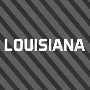Louisiana State LA Vinyl Decal Sticker, Car Window Decal, White Sticker, Car Bumper Sticker Laptop Wall Window Truck Decor United States