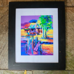Sample print framed on a 14x16 inches.