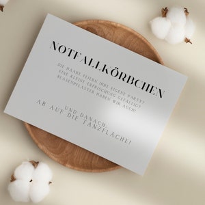 Card emergency basket | wedding | Emergency basket men and women | Simple | Minimalist | DIN A6 (10.5 x 14.8 cm)