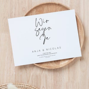 Wedding invitation | Save the date wedding | Save our date | Stationery | Wedding stationery | Simple | Minimalist | DIN A6