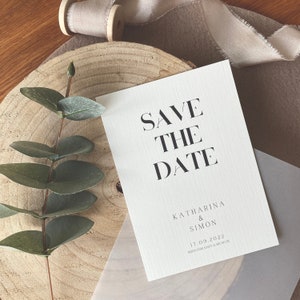 Save the date wedding | Wedding invitation | Save our date | Stationery | Wedding stationery | Simple | Minimalist | DIN A6