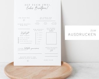 Zum Download - 3er Set Gästebuchkarten zum Ausfüllen | Gästebuch | Hochzeit Gästebuch | Schlichtes Gästebuch | Minimalistisch | DIN A5