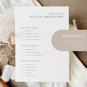 Printable | 3 Varianten Gästebuchkarte | Karten Gästebuch | Hochzeit | Personalisierbar | Idee Gästebuch Ausdrucken | DIN A5 (14,8 x 21cm)