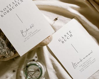 Wedding Card Set | 2x Emergency Baskets | Guest Book | Candy Bar | Gift Table | Gifts & Cards | Sweet Table | Snack Bar | DIN A6 or A5