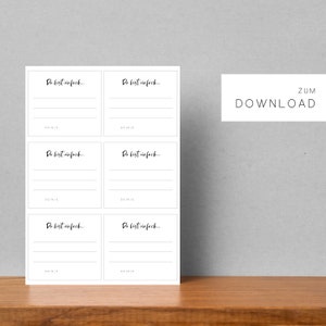 Zum Download - Set aus 5 verschiedenen Ausfüllkarten für den JGA | Junggesellinnenabschied | Braut | Brautjungfern | Trauzeugin | Spiel JGA