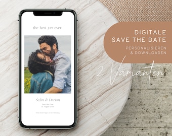 Save the Date | Digital Template | Customizable Template Save the Date | STD Template | Invitation digital | Personalize & Download