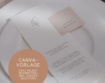 Wedding Menu Card | Wedding Menu | Wedding Drinks Menu | Menu | Stationery | Simple | Minimalist | 20 x 8.5 cm