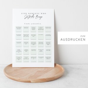 Zum Download - JGA-Bingo zum Ausfüllen | JGA Spiel | Junggesellinnenabschied Spielidee | Schlichtes Design | Minimalistisch | DIN A4