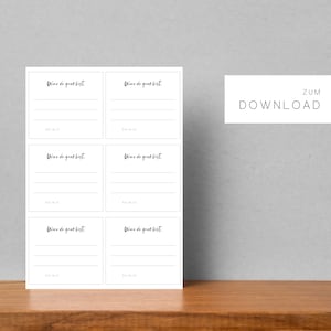 Download - Set of 5 different fill-in cards for the baby shower | Baby shower gift | Baby shower reply cards