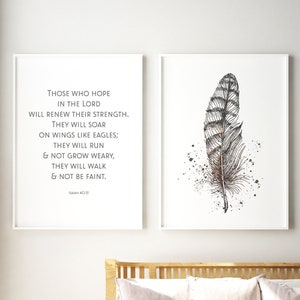 Bible Verse Art Print, Isaiah 40:31, Isaiah 40 31, Print at Home, Quote Art, Digital Print, Downloadable Art, Multiple Styles