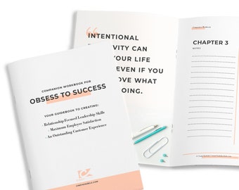 Business Book + Workbook PRINTABLE DOWNLOAD, Obsess to Success, Entrepreneur Workbook, Business How-To, CindyKoebele, Digital Files