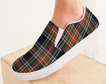 plaid tennis shoes