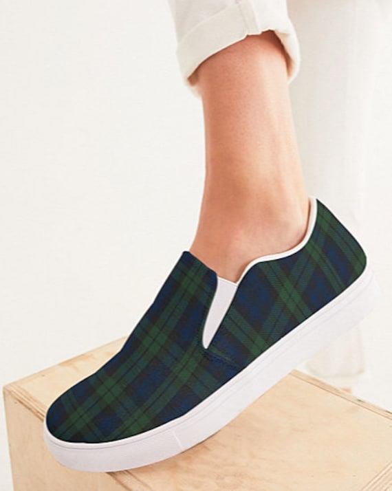 Plaid canvas shoes online