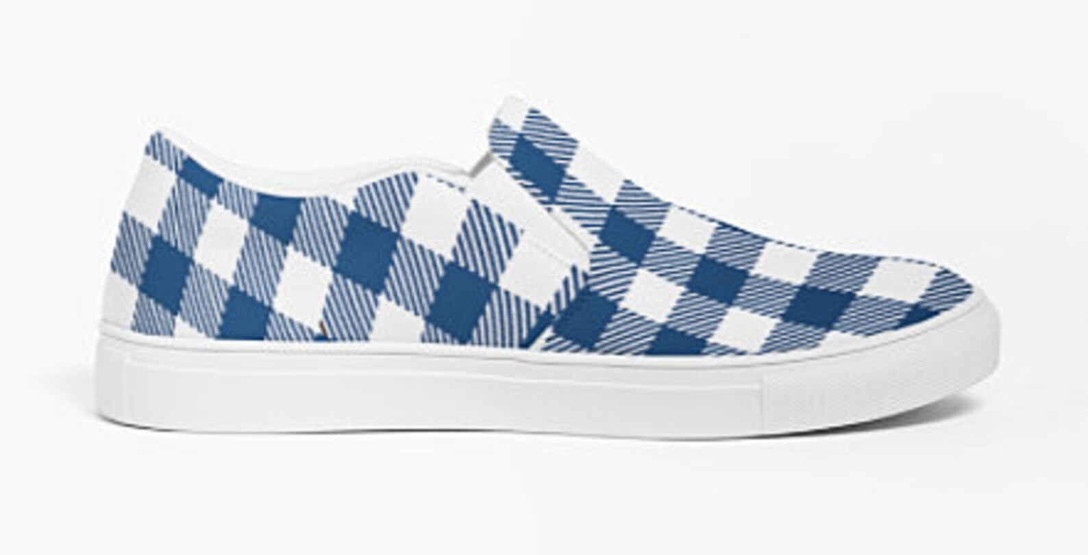 buffalo plaid slip ons