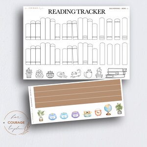 Book Reading Tracker, Bookshelf Stickers, Book Shelf Deco, To Be Read Reading Log for Book Lovers Reading Log Setup, BUJO Planners