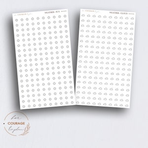 CUSTOM Order, TEENY TINY Planner Icon Stickers ** 1 Icon Per Sheet ** From The Teeny Tiny Sticker Section, Transparent Clear, Matte