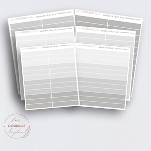 Thin Washi Tape Highlighting Stickers, SHADES of GRAY Thin Header Strips, TRANSPARENT Short or Long Washi Tape for Bujo Journal Planners