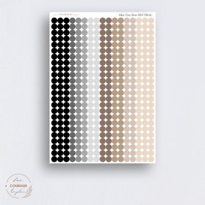 Mini Dot Planner Stickers, MINI Teeny Tiny Colorful, Neutral Dot ...