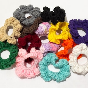 Crochet Scrunchies, Hair Ties & Elastics, Hair Accessories and Bands.
