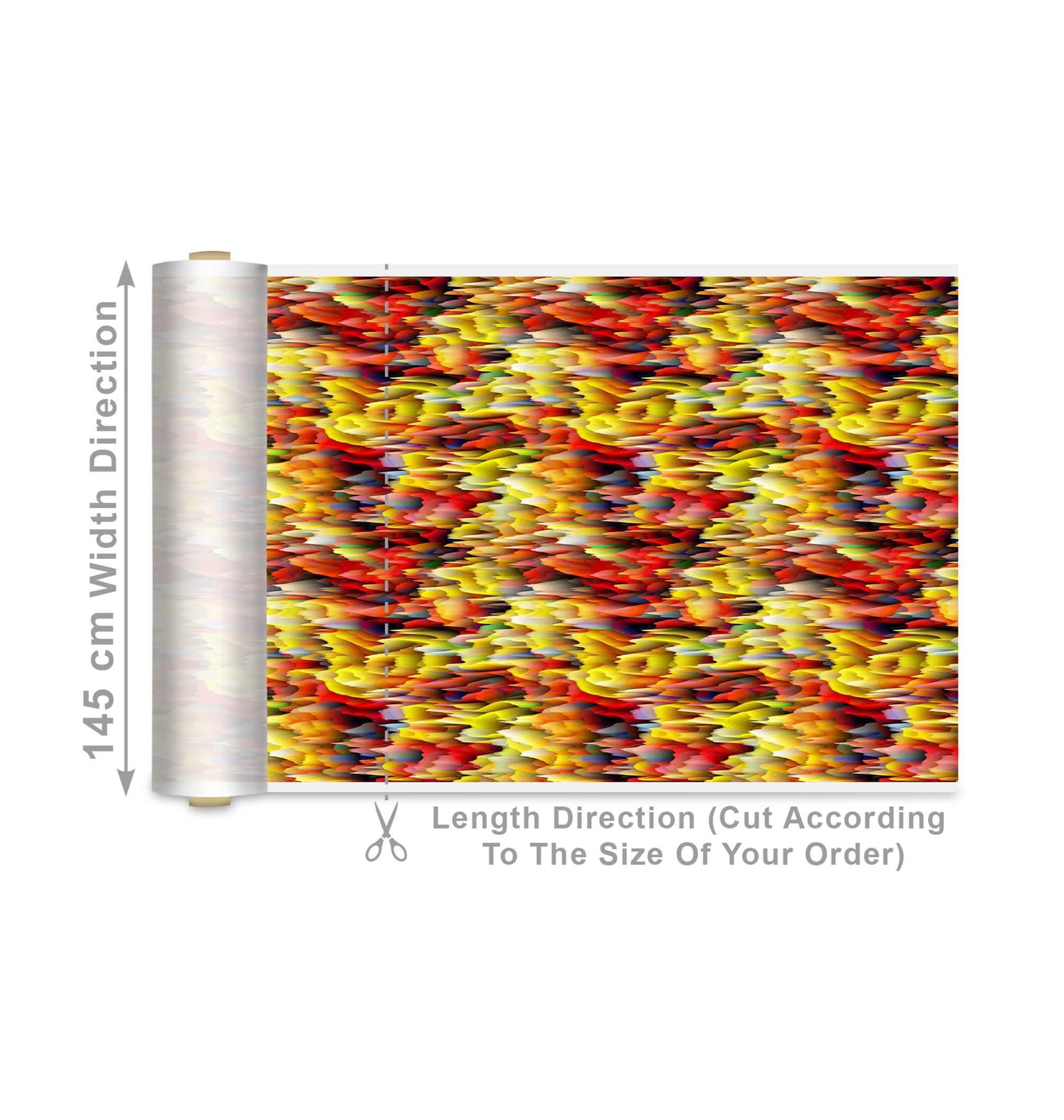 Digital Print Velvet Fabric of Colorful Abstract 3D Wave Etsy