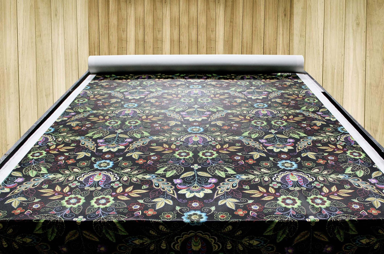 Digital Print Velvet Fabric of Embroidery Simulated Colorful Etsy