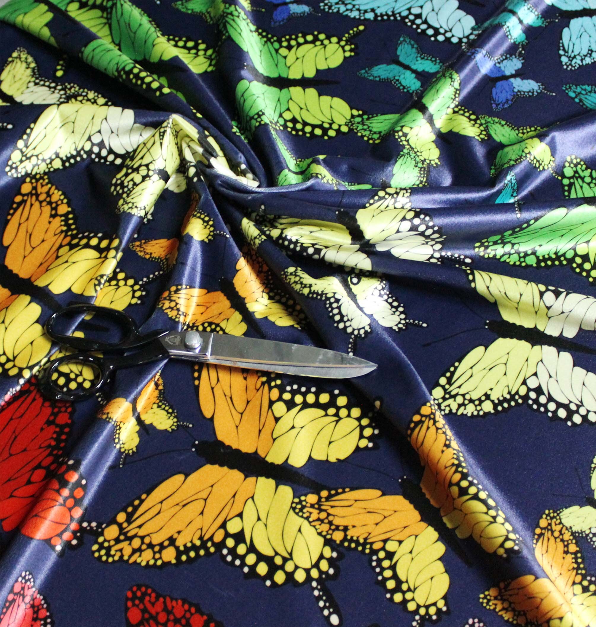 Velvet Butterfly Printed Home Decorative Fabric Colorful Etsy