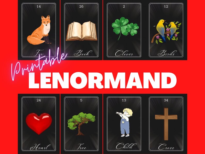 Printable Lenormand Deck Instant Download Lenormand Oracle - Etsy