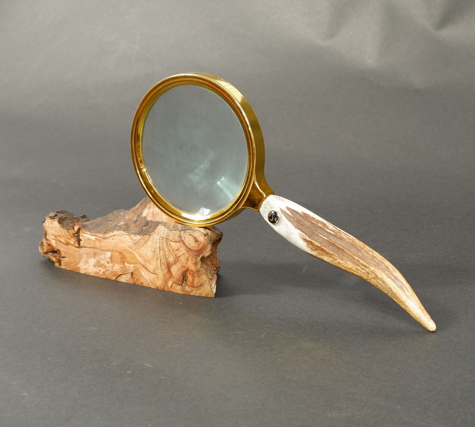 Unique magnifying glass DEER ANTLER handle magnifier made by Etsy