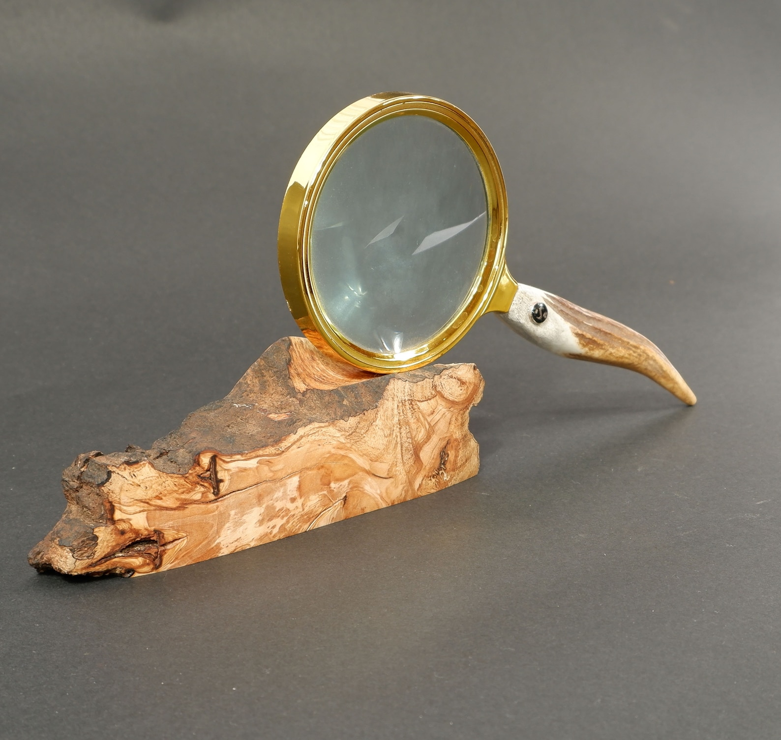 Unique magnifying glass DEER ANTLER handle magnifier made by | Etsy
