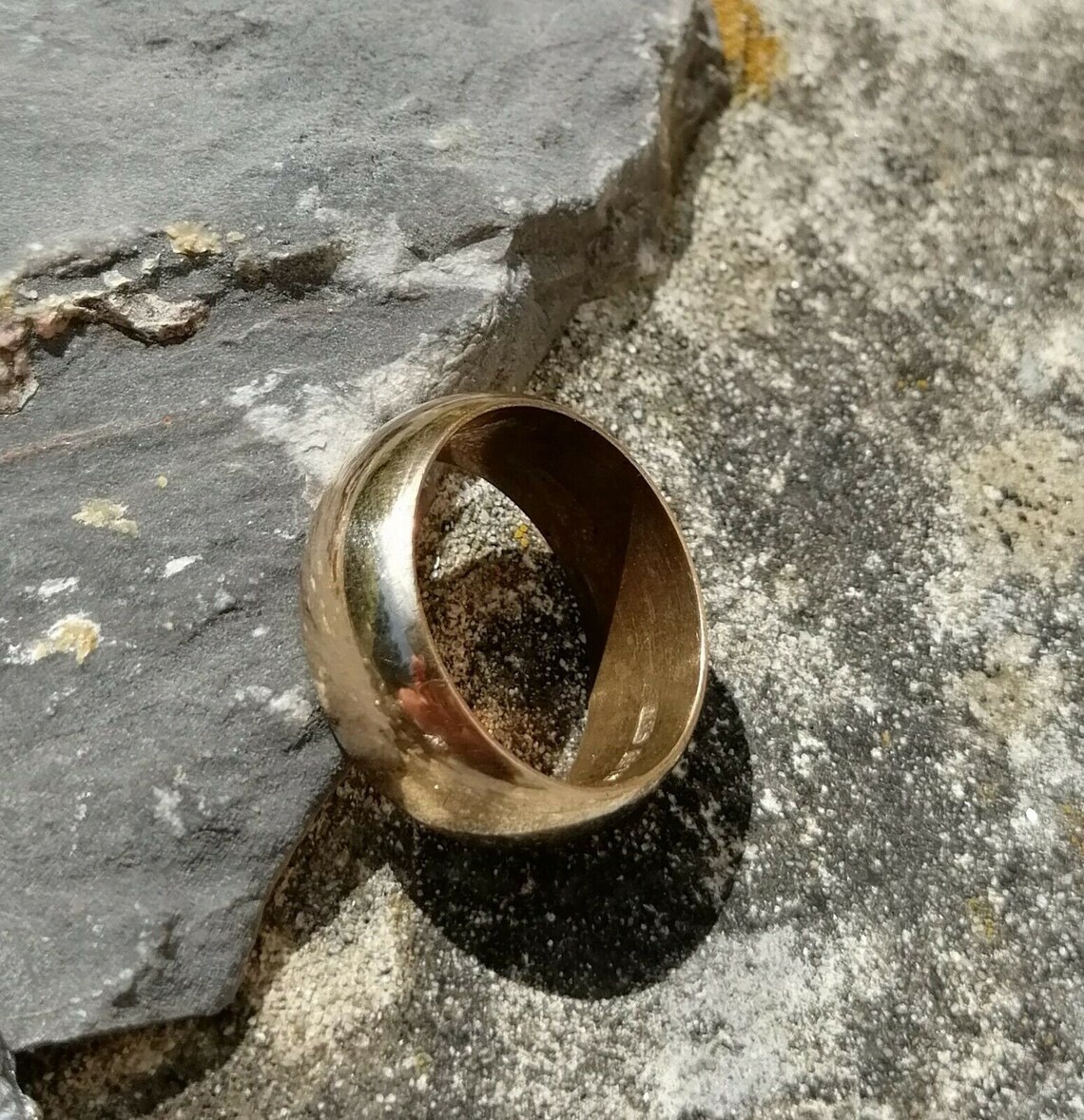 Massive Solid brass Mens Ring Jewellery vintage 20 mm 105 Etsy