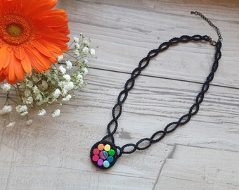 colorful necklace, adorable cord jewelry, colorful jewelry, statement necklace, simple colorful necklace, braided necklace