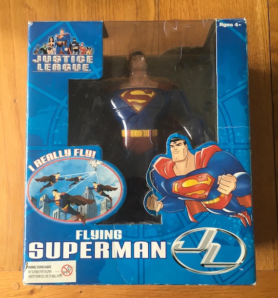 Vintage Battery Flying Superman Superhero Action Figurine Complete