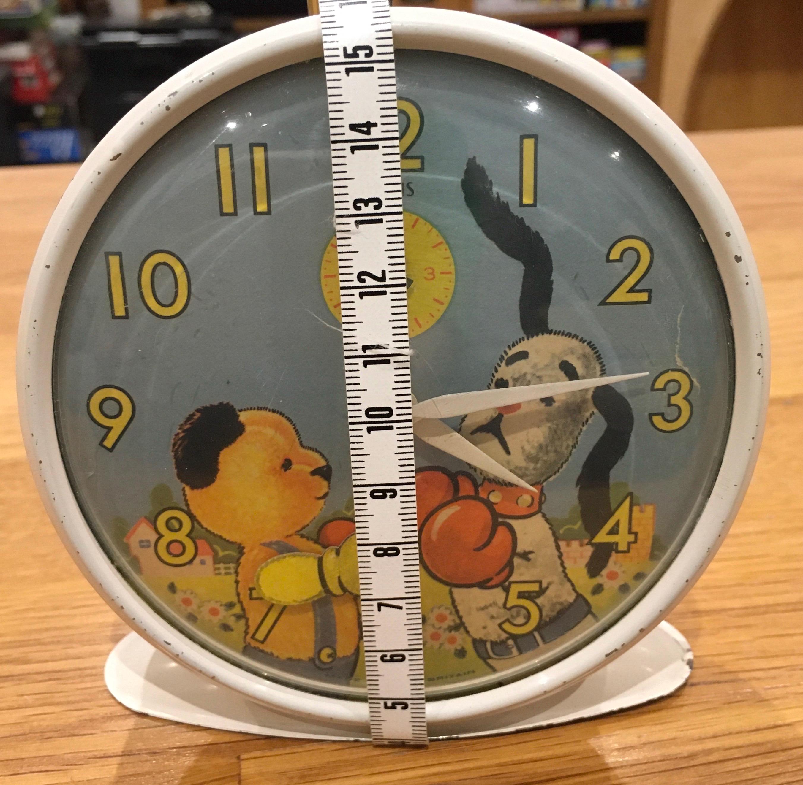 Vintage Smiths Sooty and Sweep Moving Boxing Glove Alarm Clock