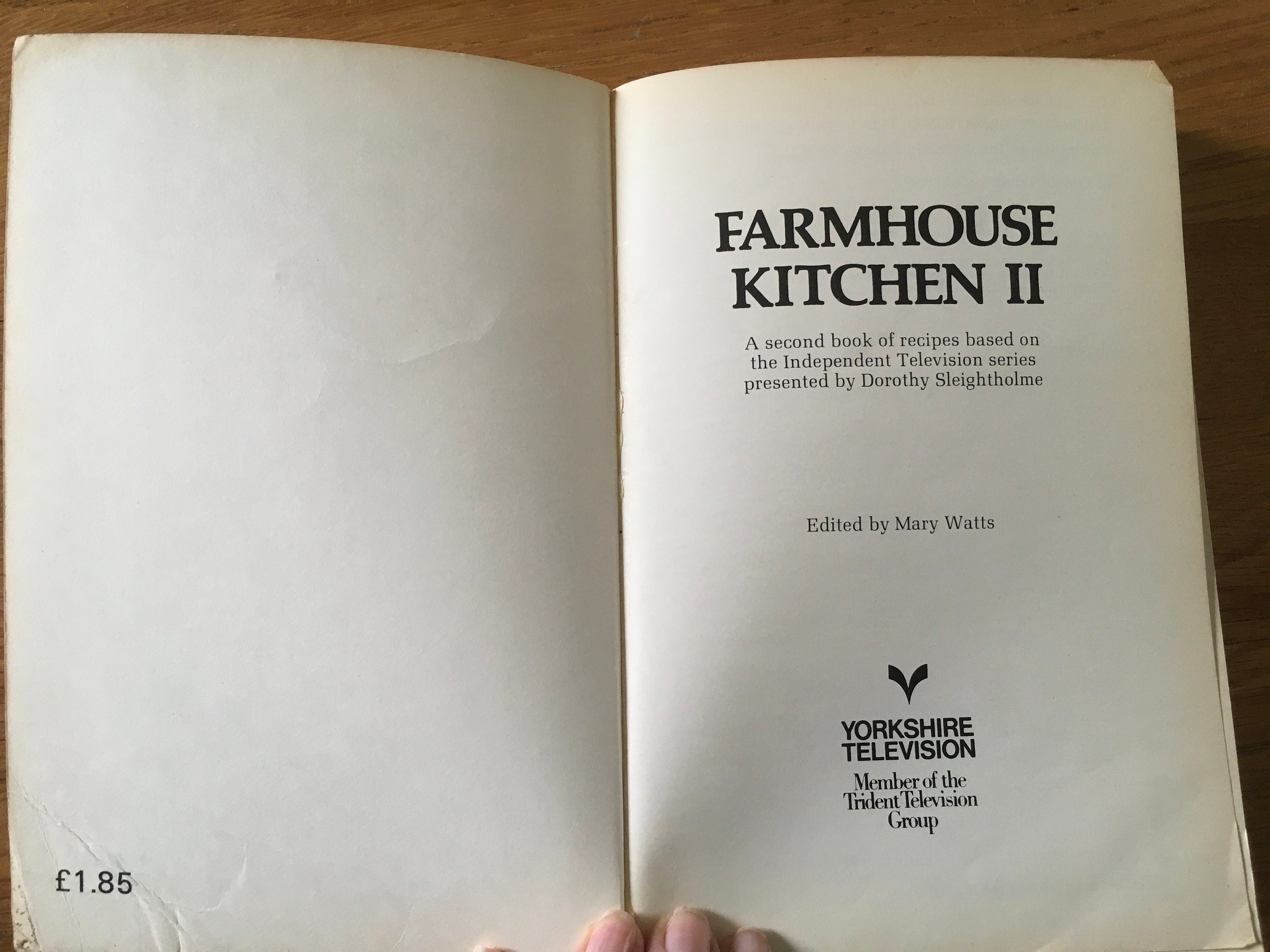 Yorkshire Television Farmhouse Kitchen Cookbooks I and II TV Series ...