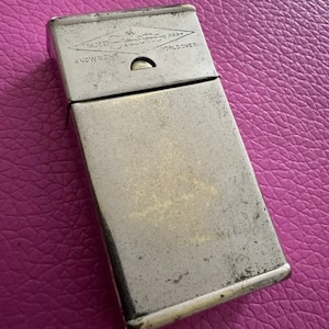 Vintage Retro Circa 1940s Gillette Razor Blade Box Vesta Case Chromed Brass ‘Known The World Over’