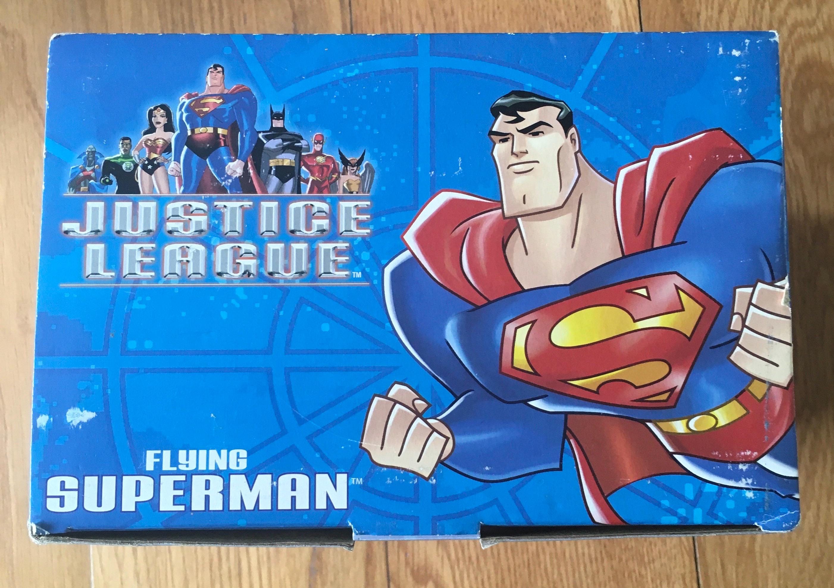 Vintage Battery Flying Superman Action Figure, Justice League 