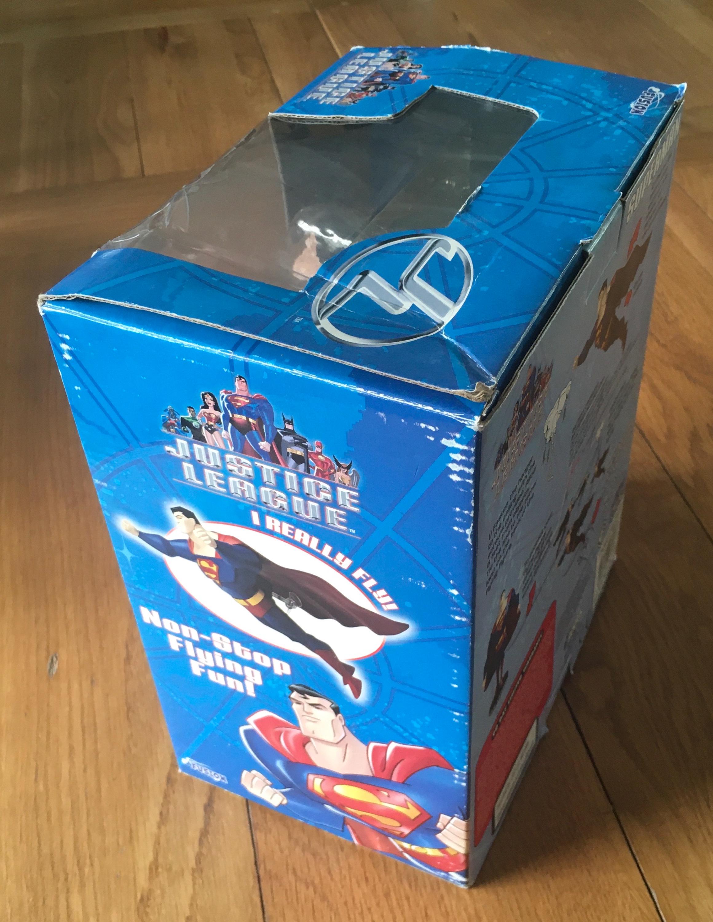 Vintage Battery Flying Superman Action Figure, Justice League