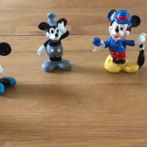 Vintage Walt Disney Productions Mickey Minnie Mouse Figurines Collectible Disneyland Disney Enthusiast Giftware image 1