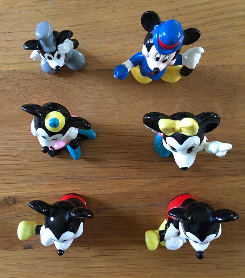Vintage Walt Disney Productions Mickey Minnie Mouse Figurines Collectible Disneyland Disney Enthusiast Giftware image 2