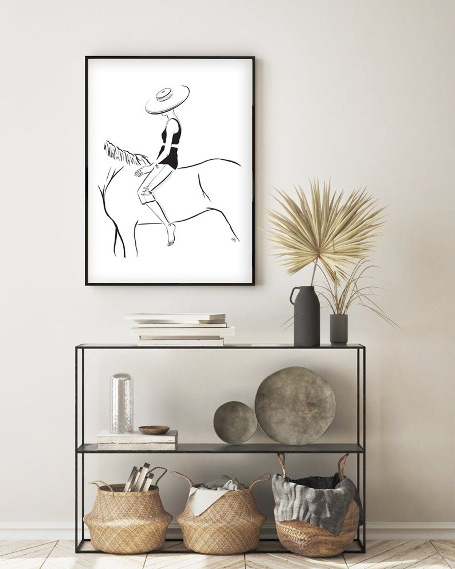 Summer Ride Printable Art, Equestrian Art, Minimalist Poster Print ...