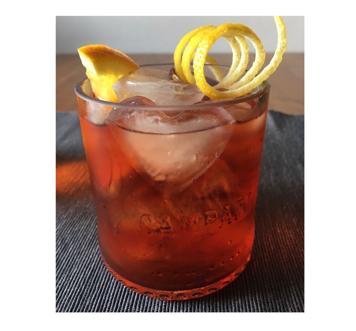 6 CAMPARI HANDMADE GLASSES Campari Bottle Glasses Etsy