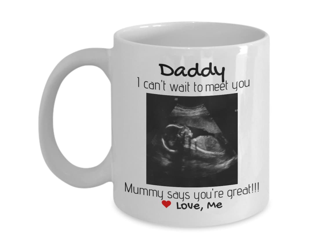 Personalized Sonogram Ultrasound Gift Coffee Mug From Mummy, Pregnant