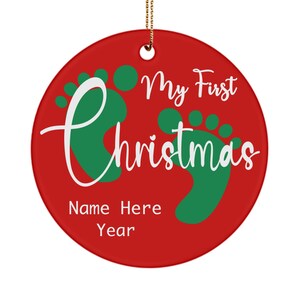 1st Christmas Ornaments Personalized for Baby, Christmas Ornaments Personalized for Kids, Christmas Tree Ornaments, Christmas Decorations