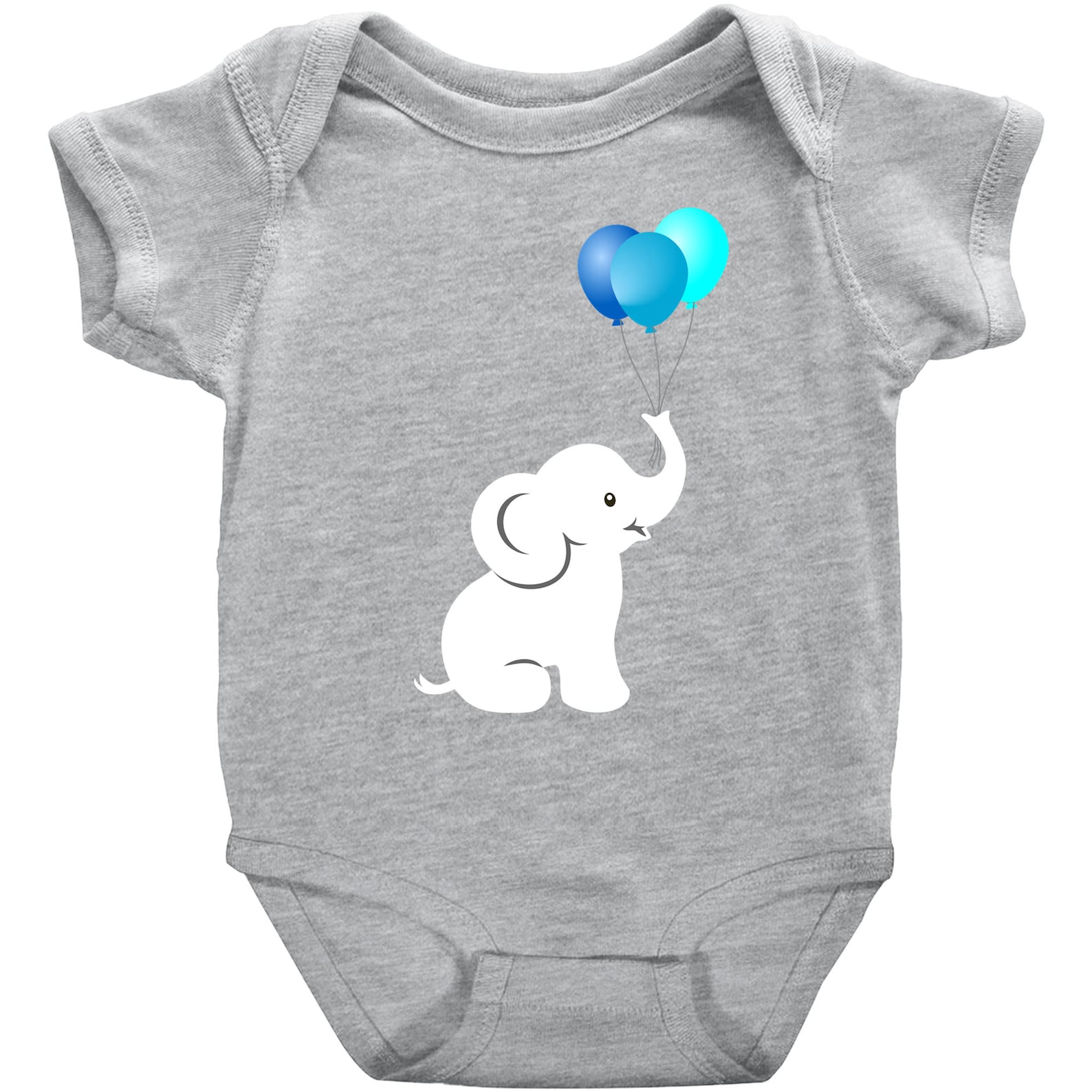 Baby Boy Bodysuit, Infant Boy Clothes Baby Elephant, Safari Animals