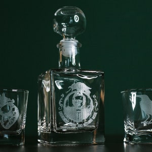 Whiskey Decanter Set, Personalized Glasses, Custom Whiskey Glass, Monogrammed Whiskey Glasses - Etsy
