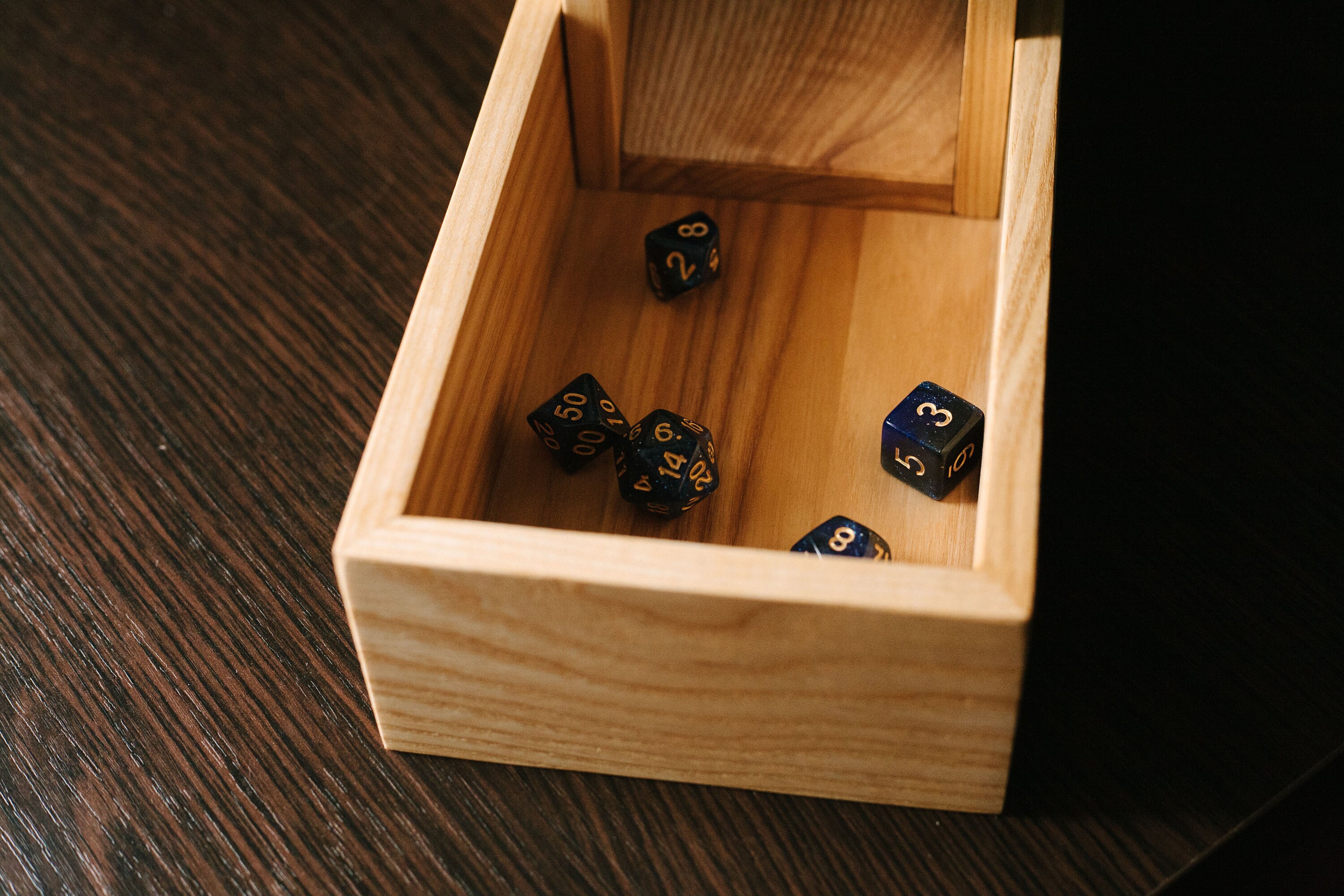 Dice tower dnd dice tray wooden dnd dice box Etsy