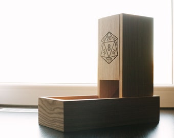 Dice tower, dnd dice tray, wooden dnd dice box