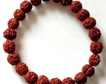 5 Mukhi Rudraksha Bracelet Natural Panch Mukhi Rudraksha Beads Meditation & Spiritual Jewelry